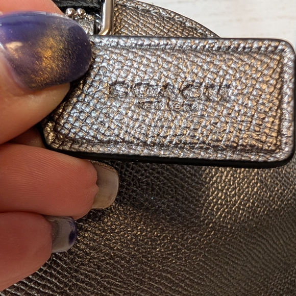 Coach Metallic Gray Women's Bag - Picture 3 of 15